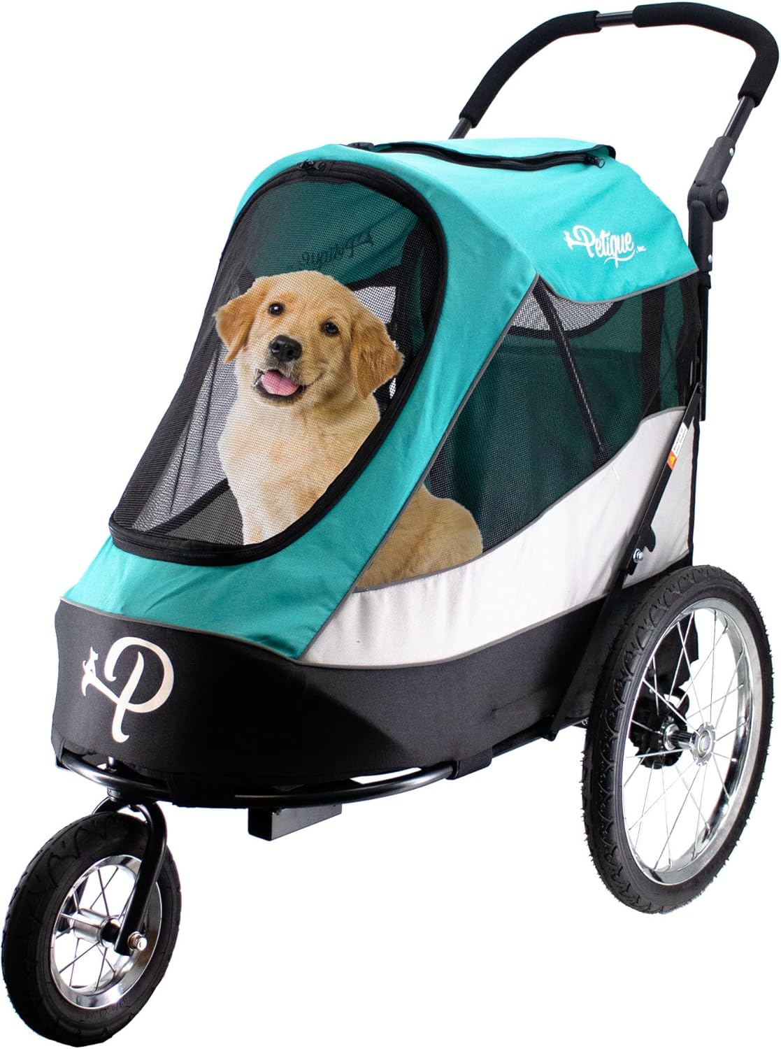 Petique Trailblazer Jogger, Wózek Dla Zwierząt Domowych O Średniej Wielkości, Wentylowany Wózek Dla Kotów I Psów, Neptune