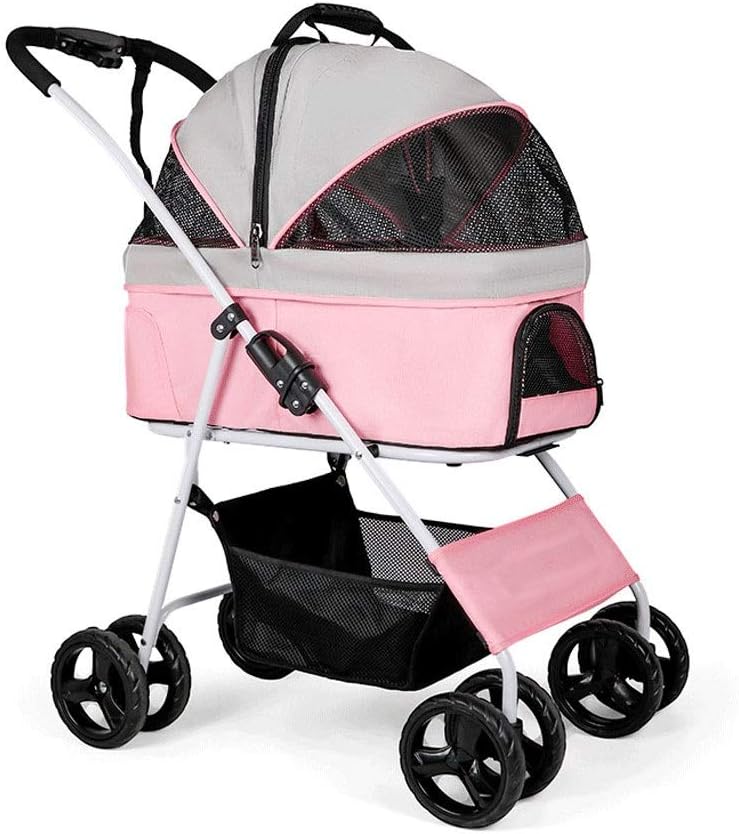 Premium Pet Stroller Cat Dog Wózki Dla Średnich Psów, Składany Wózek Dla Kota Dla 2 Kotów Wózki Dla Psów Wózki Dla Małych Psów Oddychający Wózek Dla P