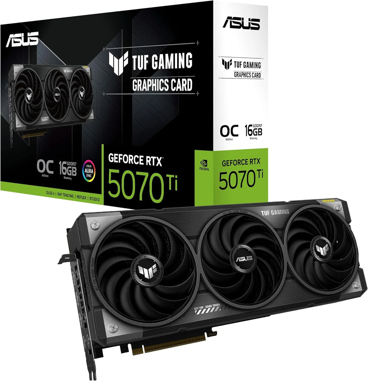 Asus Geforce Rtx 5070 Ti Tuf Gaming Oc (16 Gb Gddr7/Pci Express 5.0/Mhz/28000 Mhz)(Tuf/O16 Gb/5070 Ti)