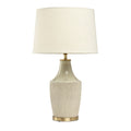 **Lampa stołowa ceramiczna z plisowanym kloszem**
