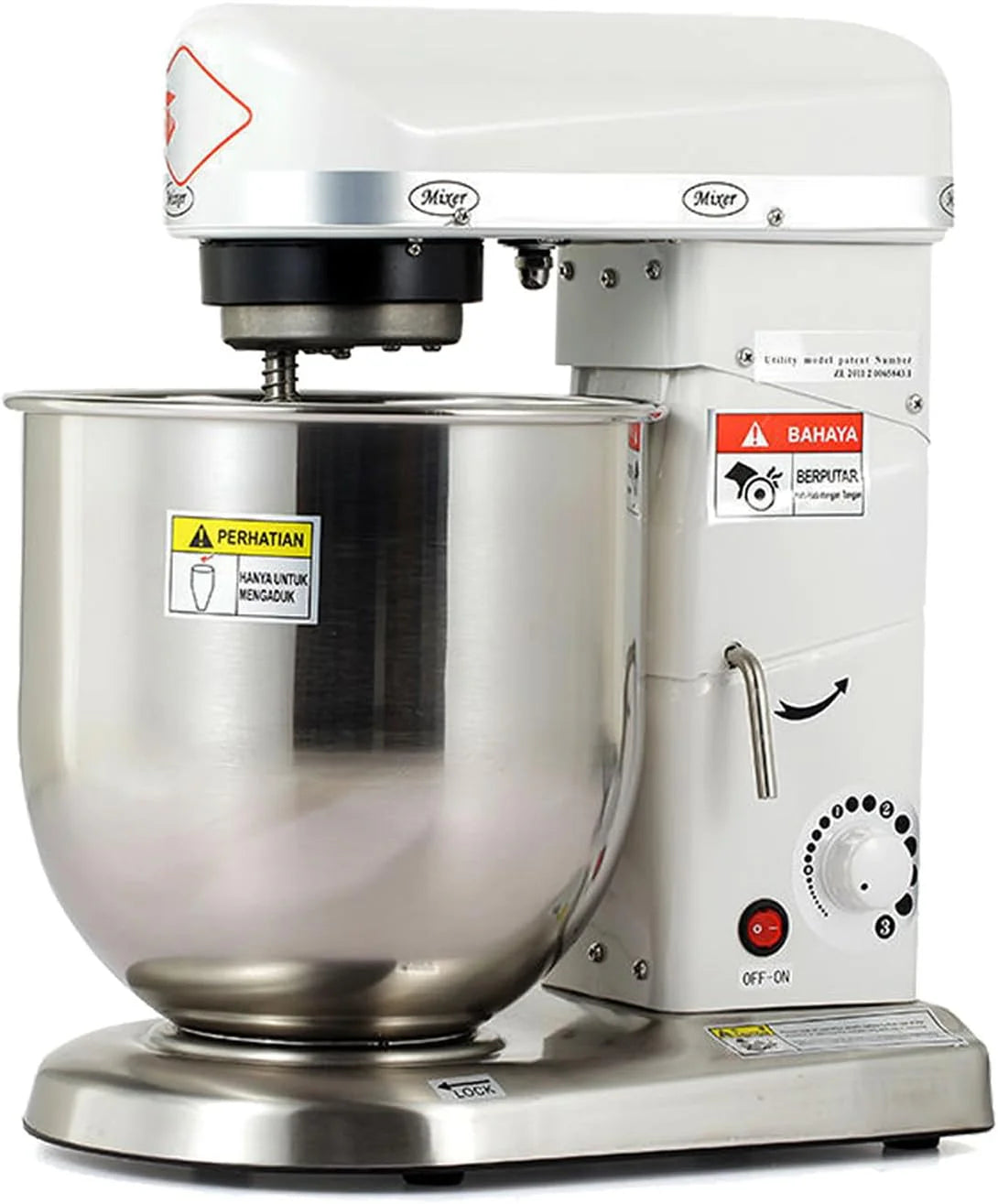 Nablatowy Mikser Elektryczny, Mikser Stojący Ze Stali Nierdzewnej Do Piekarni I Pizzerii, Mikser Spiralny 500W, Mikser Pionowy 5L/7L/10L Do Restauracj