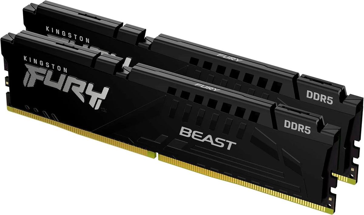 Kingston Fury Beast Black Ddr5 32 Gb (2X16Gb) 6400Mt/S Cl32 Dimm Zestaw Pamięci Do Gier Stacjonarnych Z 2 Amd Expo I Intel Xmp - Kf564C32Bbek2-32