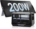 Eco-Worthy Ps2400W Przenośna Stacja Zasilania Z Panelem Słonecznym 200 W, Składana, 2048 Wh Z 10 Portami (Szczytowa 4800 W), Funkcja Wi-Fi I Bluetooth