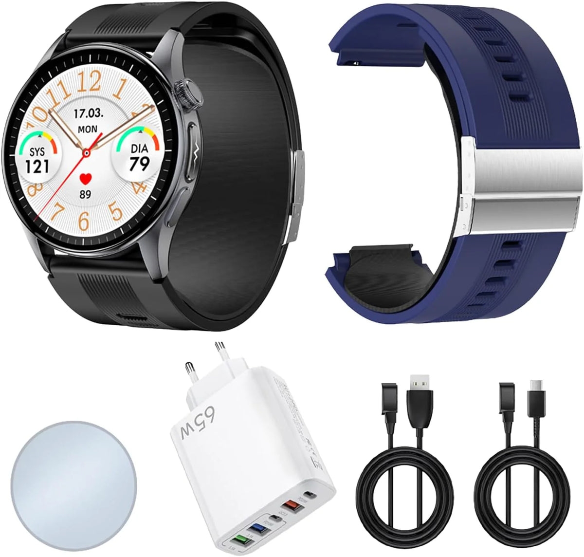 Knauermann Pro 4 Air (2026) Smartwatch I Tracker Fitness Dla Kobiet I Mężczyzn, Amoled Zawsze Włączony, Ip66, Bluetooth 5.3, Bateria Do 25 Dni, Androi