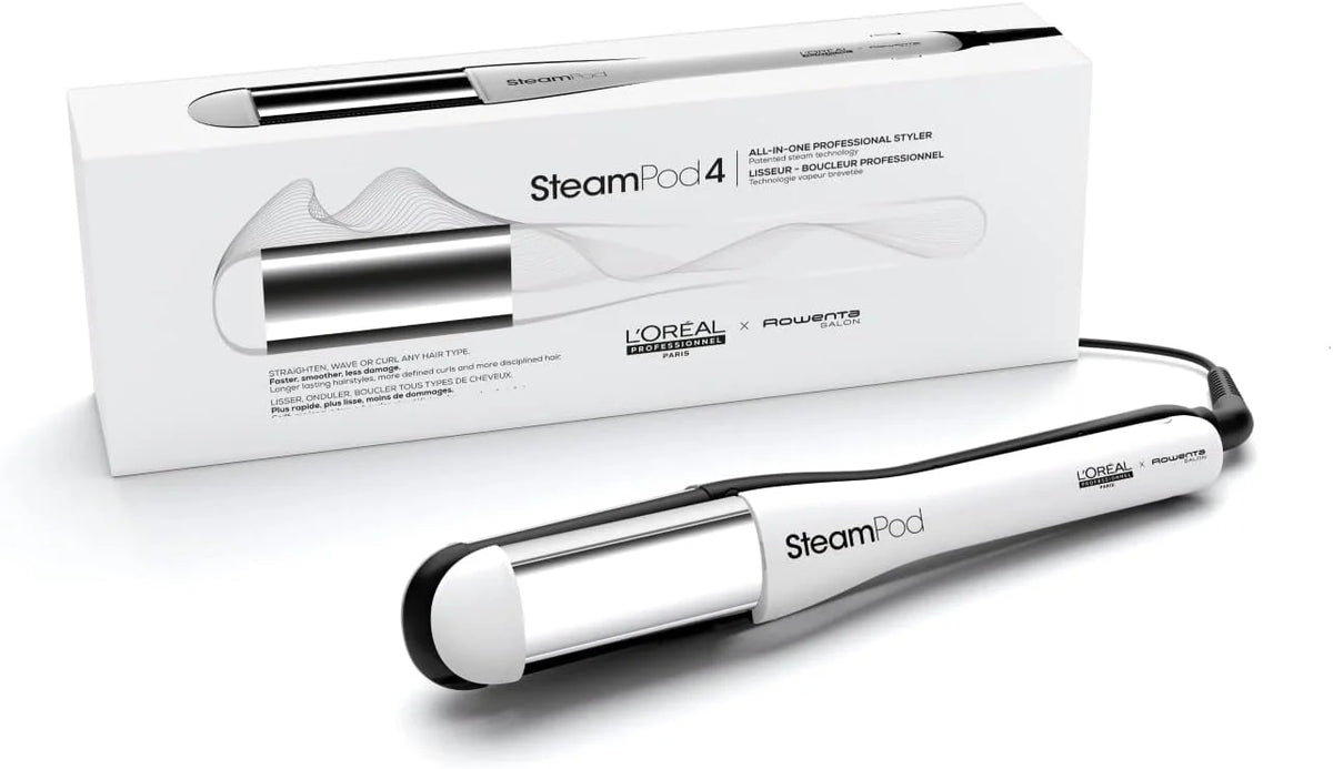 Steampod 4, Profesjonalna Prostownica Do Włosów, Opatentowana Technologia Parowa, Wszystkie Rodzaje Włosów, Zestaw 3 Grzebieni W Zestawie, L'Oréal Pro