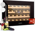 Klarstein Vinsider 24 Chłodziarka Do Wina Onyx Edition Ze Szklanymi Drzwiami - Chłodziarka Do Wina, Szafka Do Temperowania Wina, Urządzenie Do Zabudow