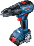 Bosch Professional System 18V: Akumulatorowa Wiertarko-Wkrętarka Udarowa Gsb 18V-50 (2 Akumulatory Gba 18V 4.0Ah, Szybka Ładowarka Gal 18V-40, Walizka
