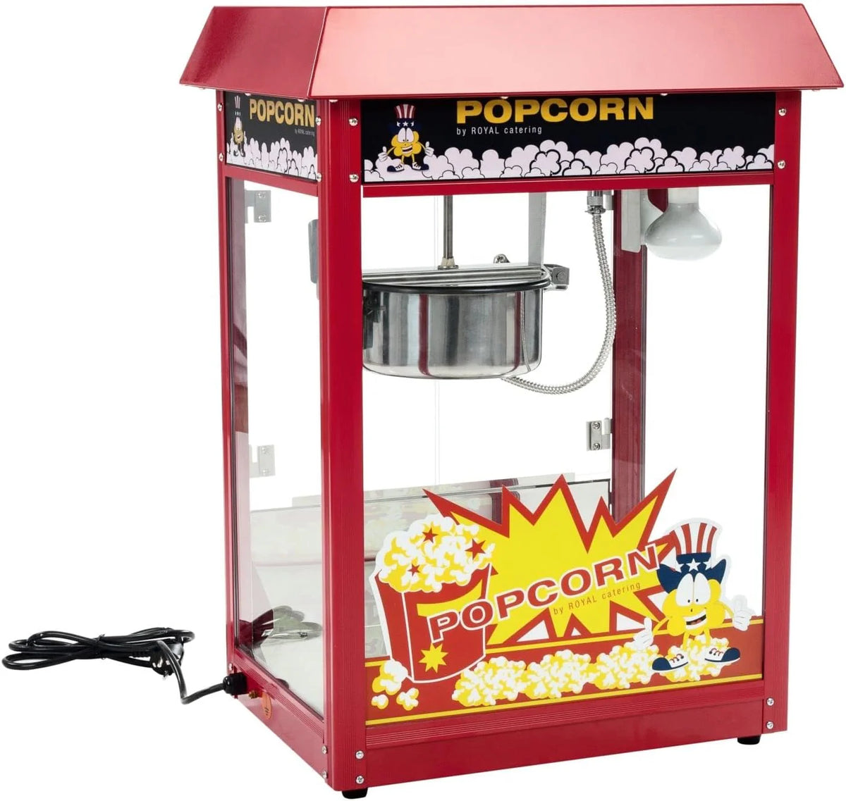Royal Catering Maszyna Do Popcornu Retro Rcps-14 Profesjonalna Maszyna Do Popcornu, 1495 W, Z Cyklem Roboczym, Moc Robocza 120 S, 5 Kg/H, Pow?Oka Garn