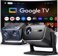 Aurzen Boom Mini 4 W 1 Inteligentny Projektor Z Google Tv, Kino Domowe I Projektor Zewnętrzny Z Obsługą 4K, Dźwięk Dolby 20 W, Projektor 500 Ansi, Aut