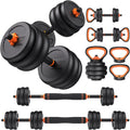 Feierdun Regulowane Hantle, Zestaw Hantli O Wadze 18 Kg Ze Złączem, Zestaw Hantli 4 W 1, Używany Jako Sztanga, Kettlebell, Stojak Push-Up, Ćwiczenia F