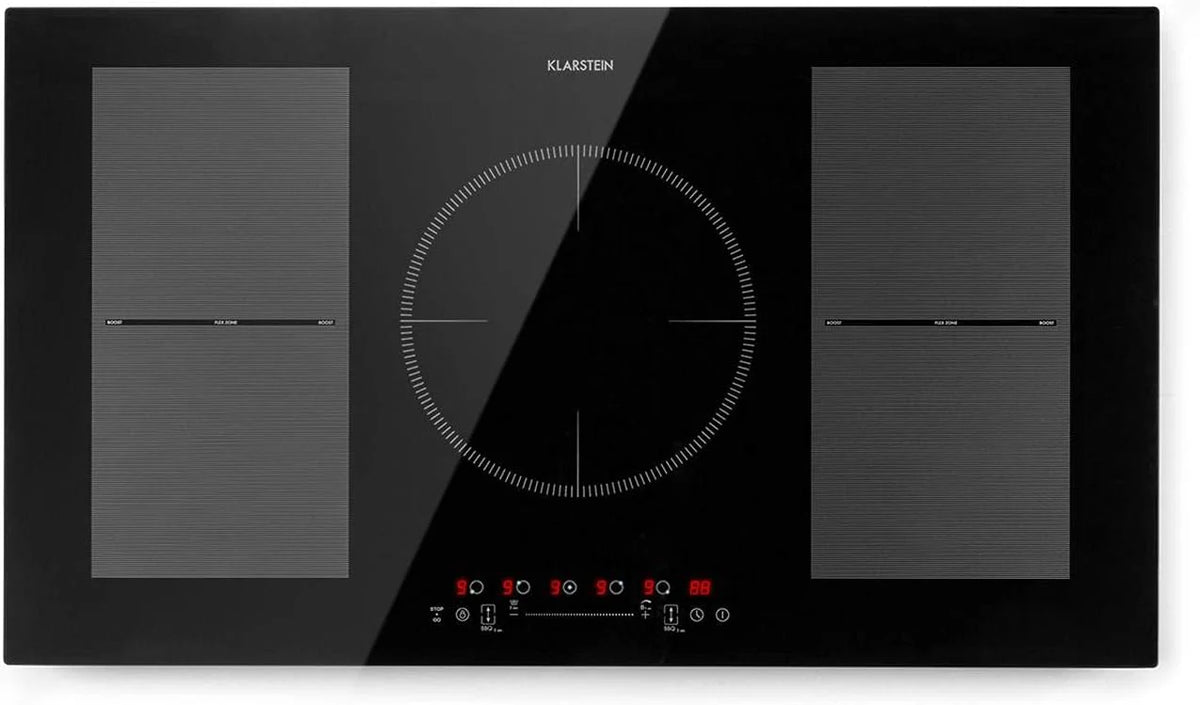 Klarstein Płyta Indukcyjna, Płyta Kuchenna Z Ceramiki Szklanej, 7000 W, Płyta Indukcyjna Z 4 Płytami, Płyta Indukcyjna Do Zabudowy Z Ekranem Dotykowym