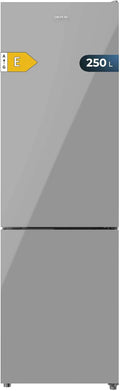 Cecotec Lodówka Kombi Bolero Coolmarket Combi 250 Grey Glass E. Klasa Energetyczna E Lodówka Z Szarym Szkłem 180 X 55 Cm, 250 L, No Frost, Multi Air F