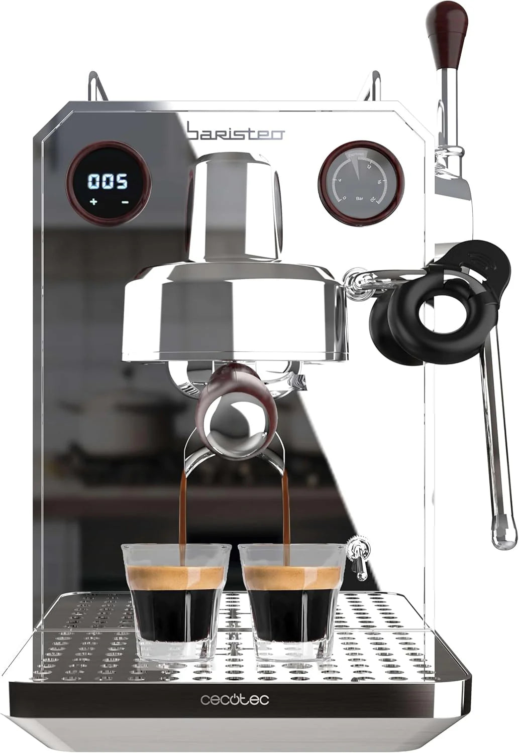 Cecotec Ekspres Do Kawy Barista Baristeo Intima, Profesjonalny Ekspres Do Kawy Barista, System Wstępnego Parzenia, Pompa 15 Bar, Łatwe Napełnianie, Zb